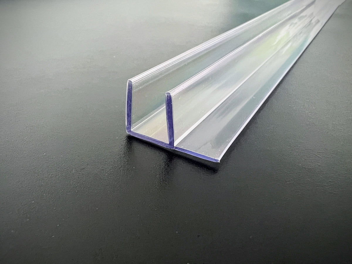 Überlappungsdichtung aus Polycarbonat mit 90°-Lippe – Für 6, 8 oder 10 mm Glas – Art.Nr. S004