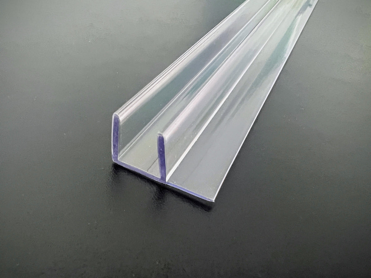 Überlappungsdichtung aus Polycarbonat mit 90°-Lippe – Für 6, 8 oder 10 mm Glas – Art.Nr. S004