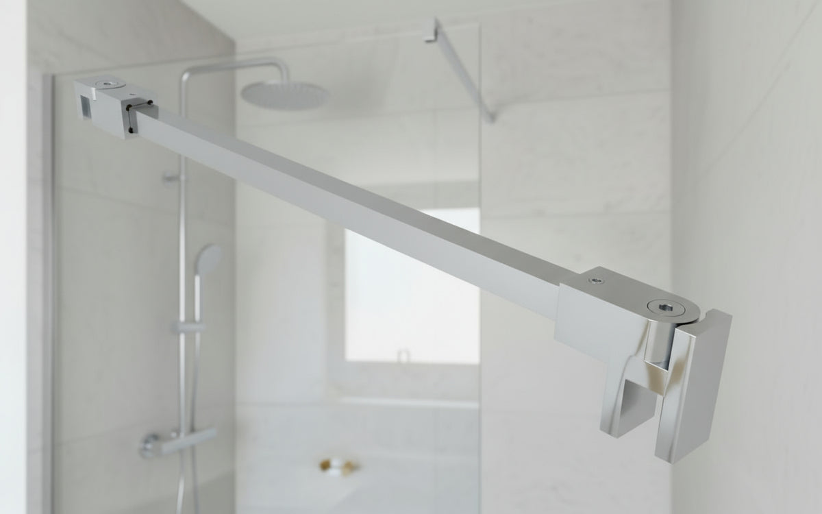 Kristhal Stabilisierungsstangen-Set quadratisch – 1200 mm, 12x12 mm, flexibel für 8-10 mm Glas – Art.Nr. S1212SET