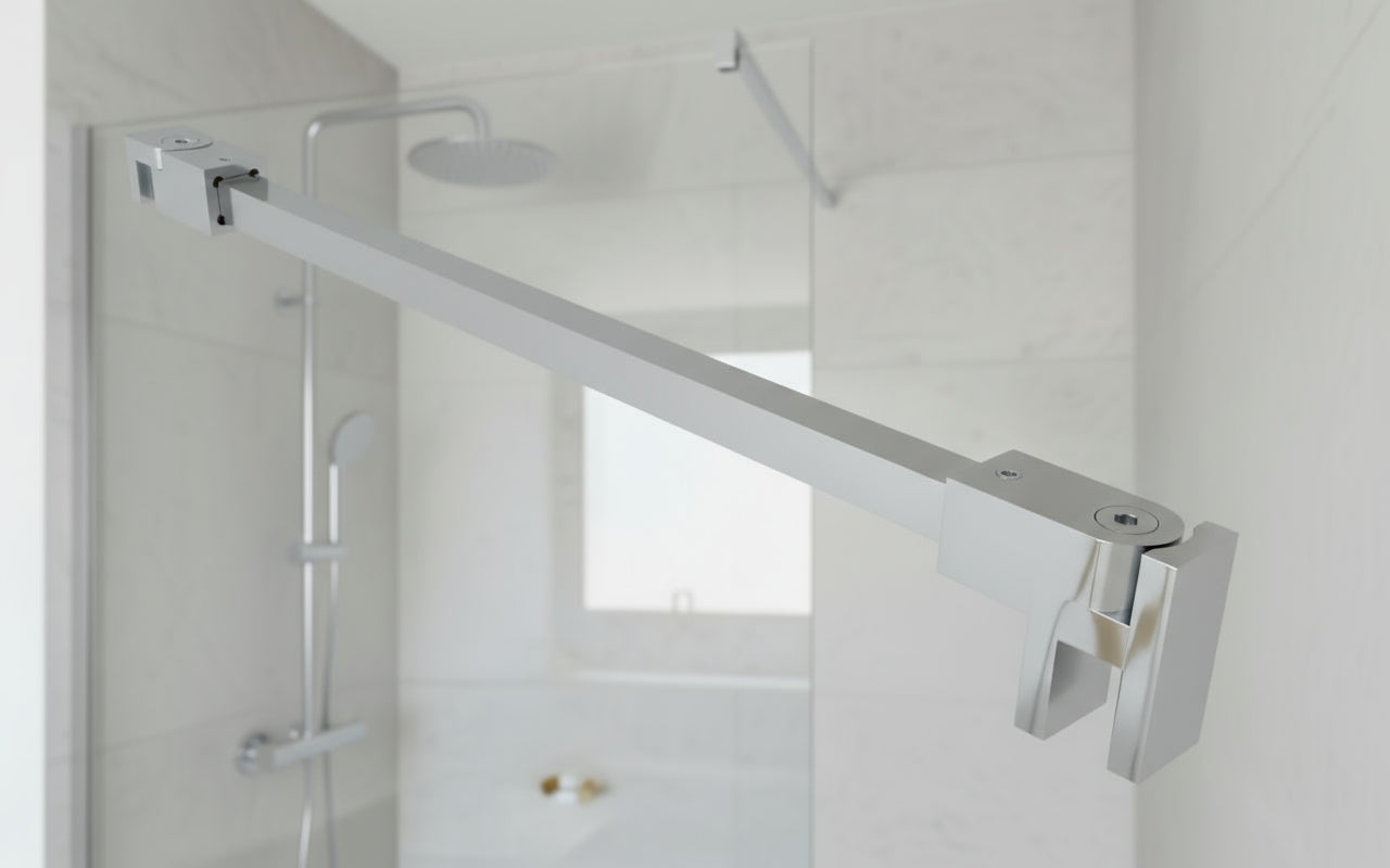 Kristhal Stabilisierungsstangen-Set quadratisch – 1200 mm, 12x12 mm, flexibel für 8-10 mm Glas – Art.Nr. S1212SET