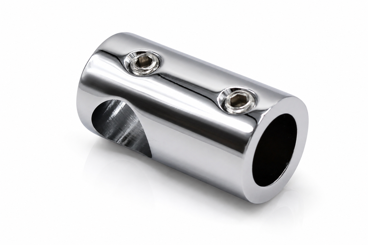 T-Verbinder kurz für Stabistange Ø 12 mm aus Messing, 11 Oberflächen