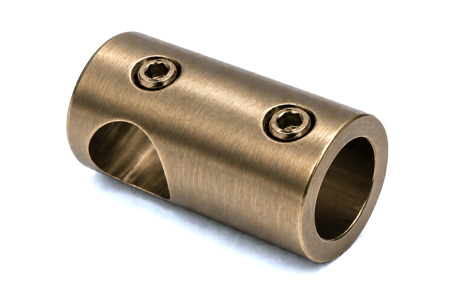 T-Verbinder kurz für Stabistange Ø 12 mm aus Messing, 11 Oberflächen