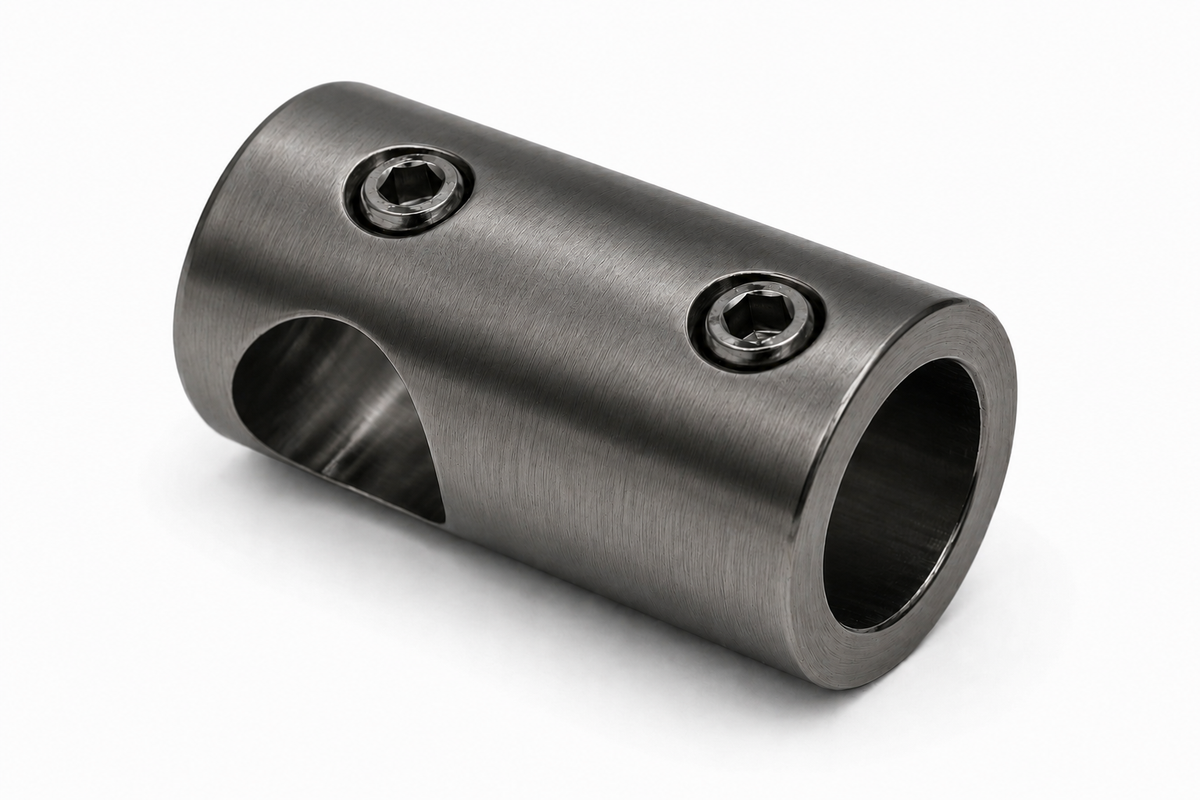 T-Verbinder kurz für Stabistange Ø 12 mm aus Messing, 11 Oberflächen