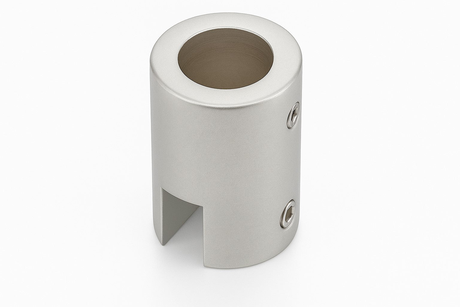 Senkrechter Glashalter für Stabilisierungsstange Ø 19 mm – Deckenmontage, 6-8 mm oder 10-12 mm Glas