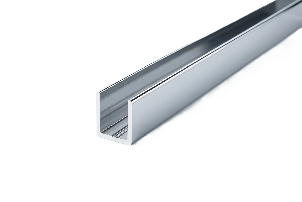 Alu U-Profil zur innenseitigen Silikonverklebung einer Glasscheibe, in 13 Farben, Art.Nr. SDCD3812