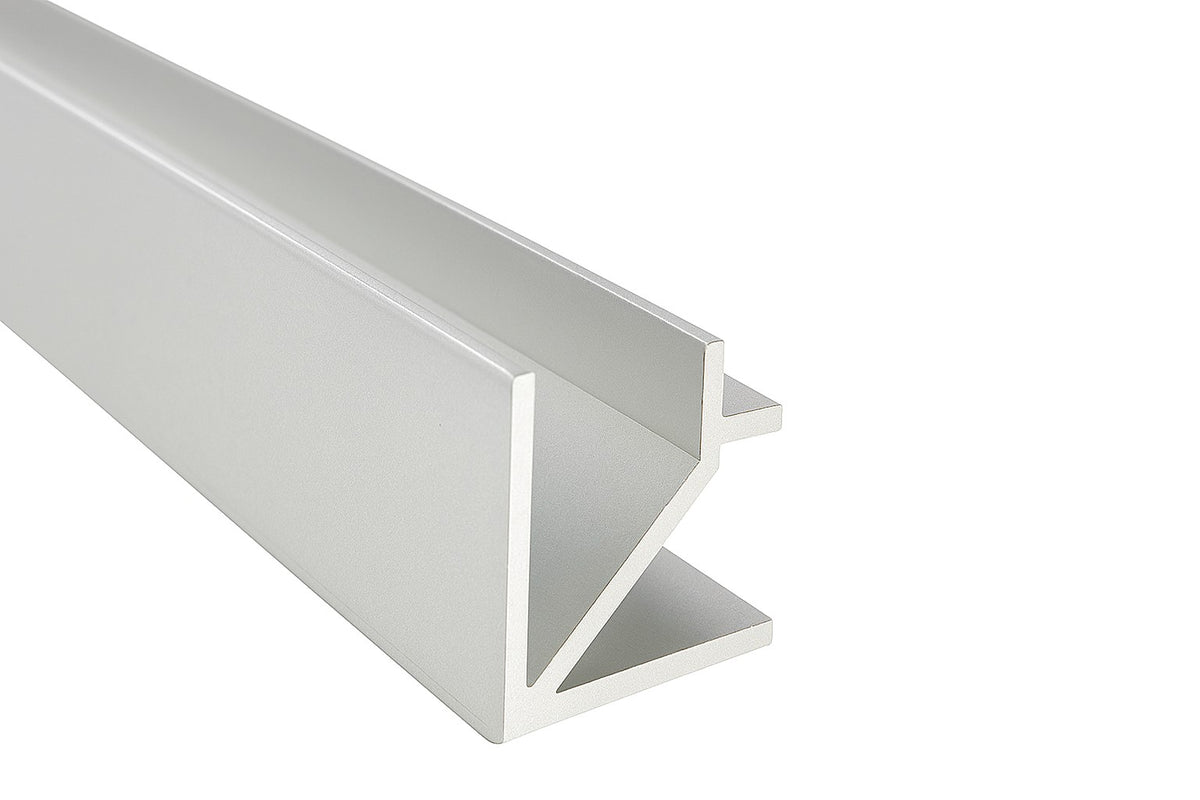 Aluminium Eckprofil 90° – für 8 mm Glas, Länge 2,4 m