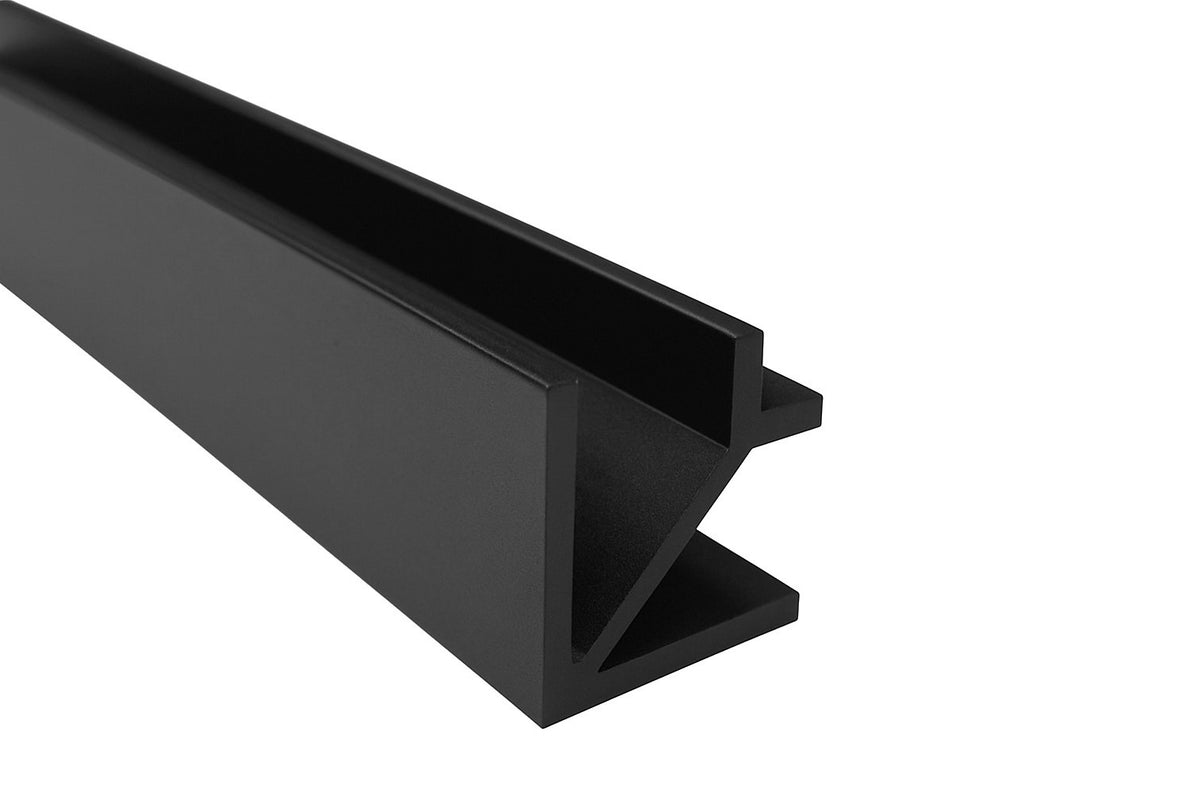 Aluminium Eckprofil 90° – für 8 mm Glas, Länge 2,4 m
