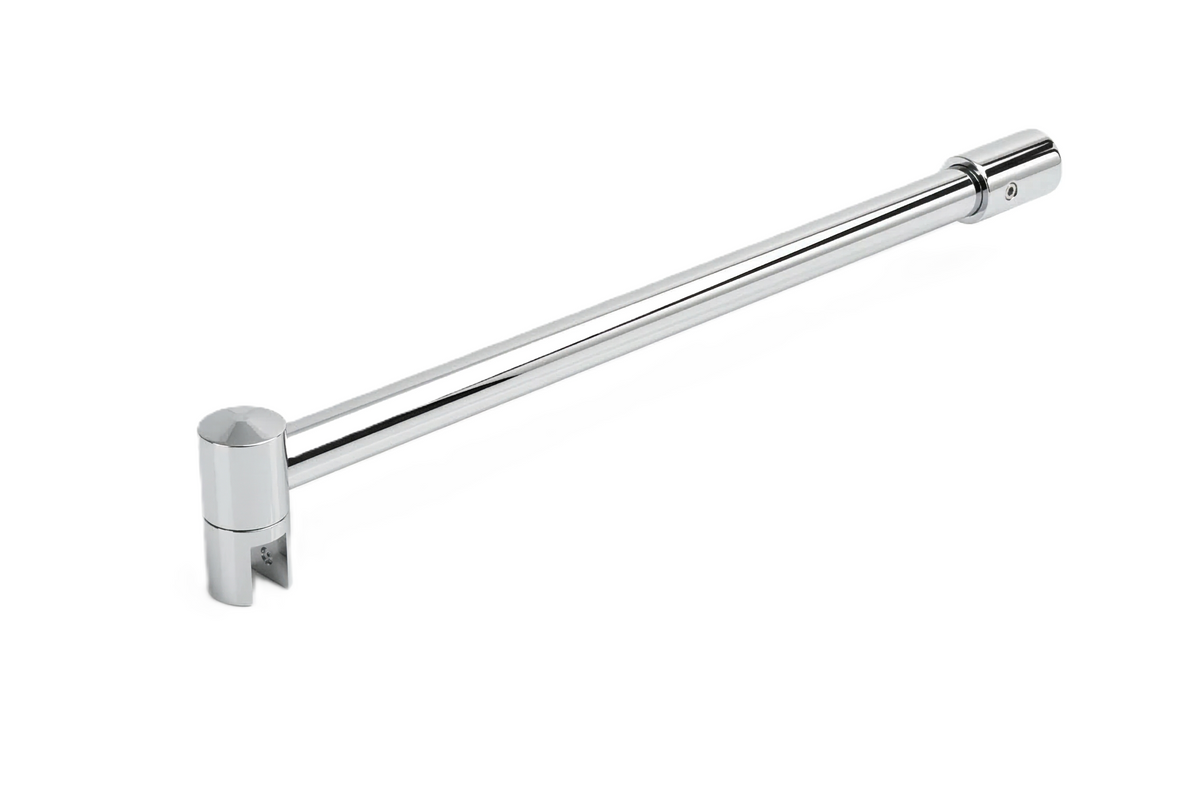 Edelstahl Stabistangen-Set Glas-Wand 90°, Ø 19 mm, für 8-10 mm Glas, Art.Nr. SE1912SET