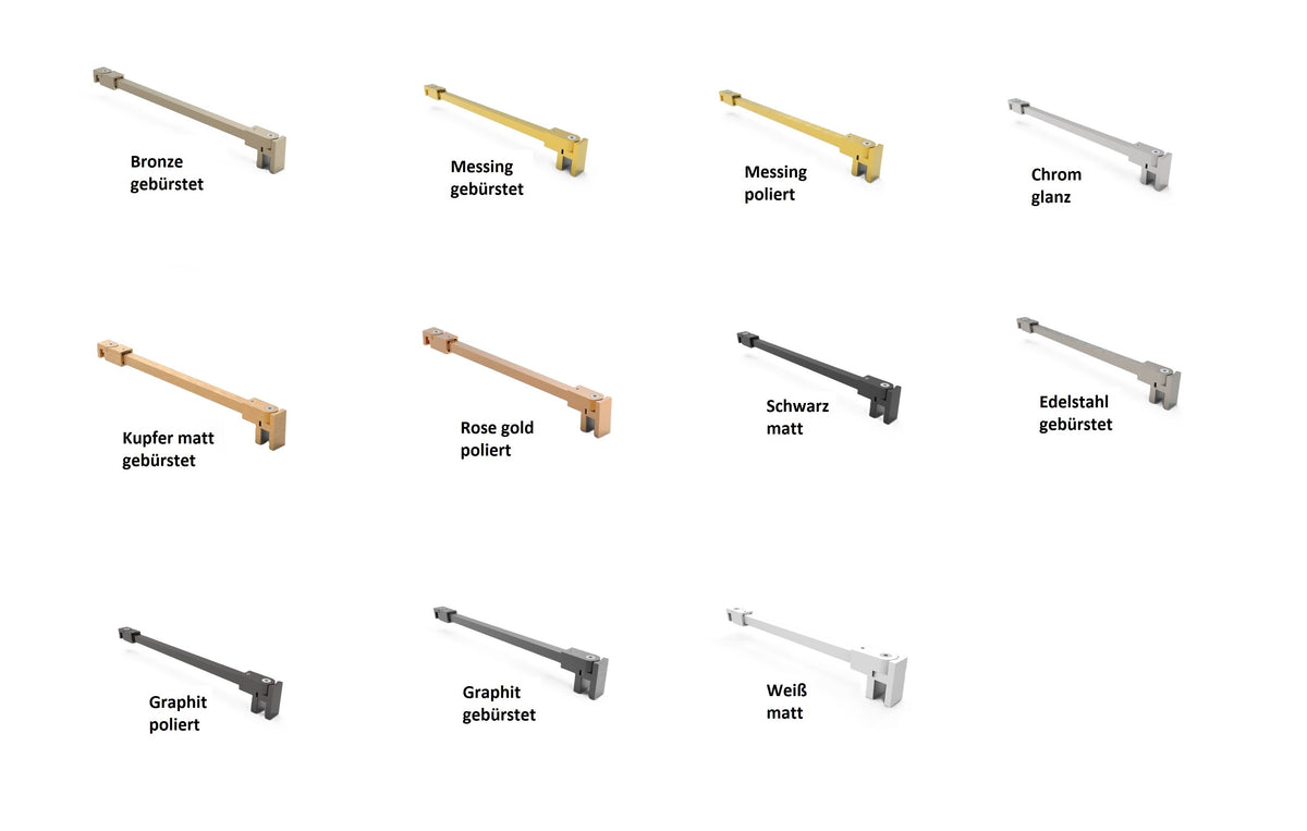 Kristhal Stabilisierungsstangen-Set quadratisch – 1200 mm, 12x12 mm, flexibel für 8-10 mm Glas – Art.Nr. S1212SET