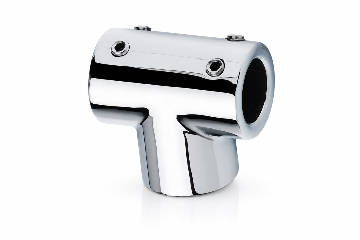 T-Verbinder kurz für Stabistange Ø 19 mm aus Messing, CRL