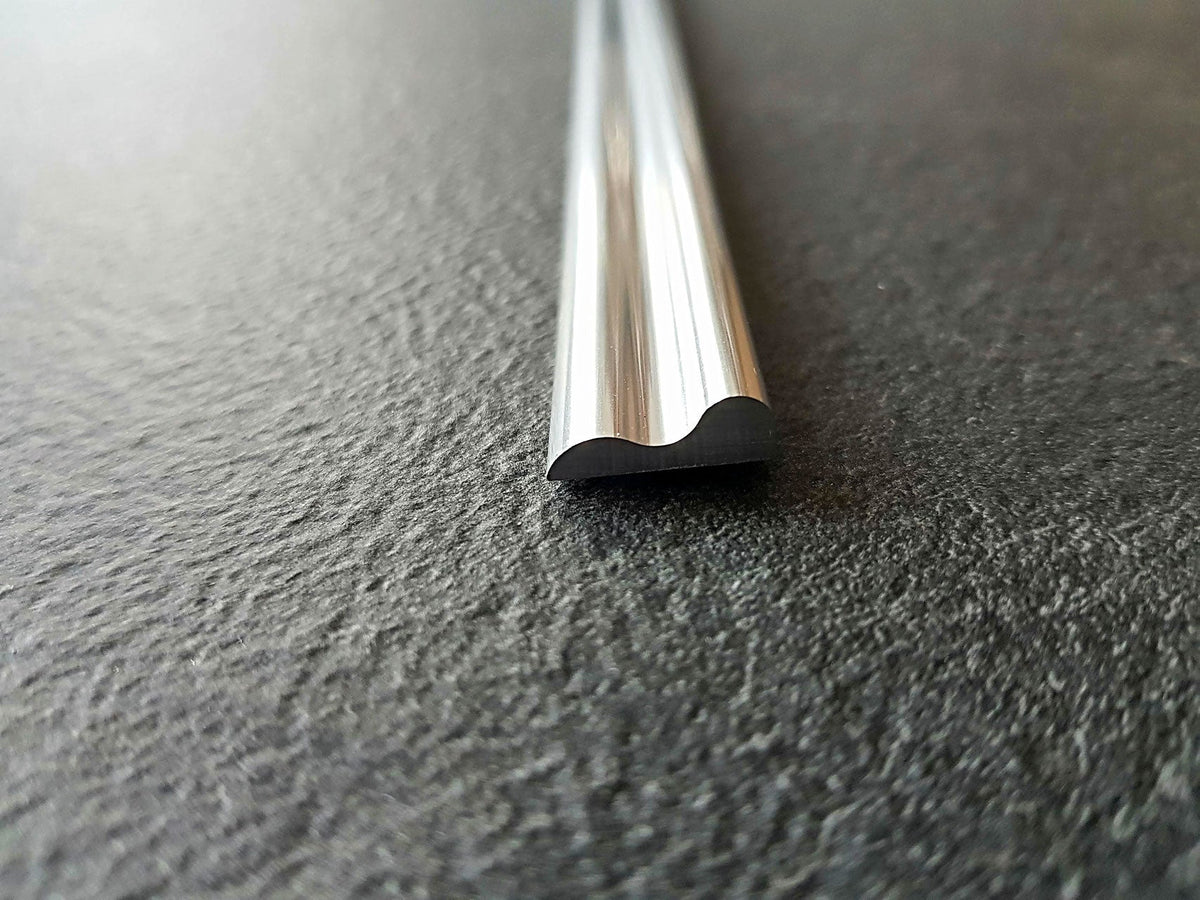 Geschwungenes Schwallprofil aus Alu 15 x 6 mm – Vollmaterial, silber matt – Art.Nr. 2967