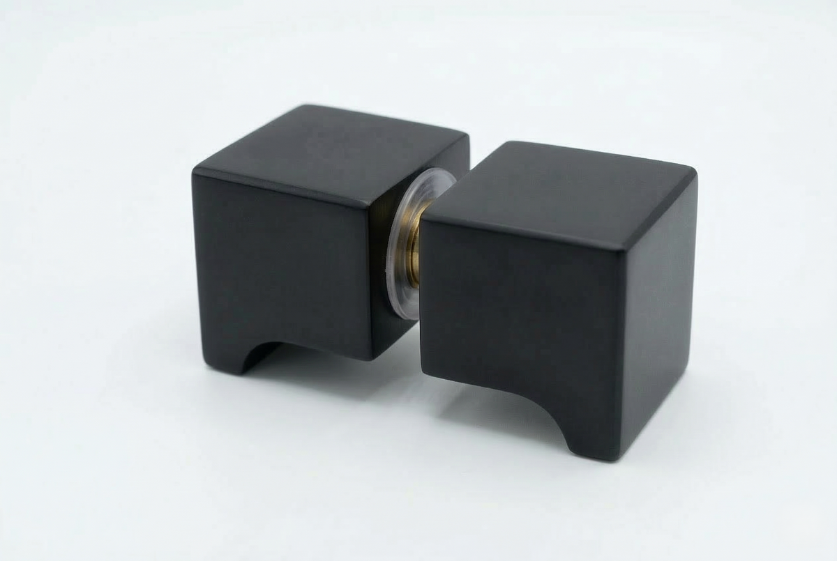 Duschtürgriff eckig, Art.Nr. SDK300, Schwarz matt