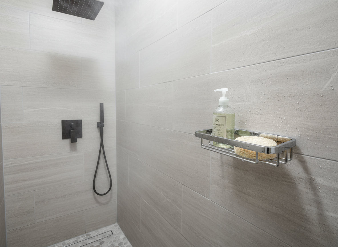 Seifenkorb chrom geschlossen 130x100 mm – TRINNITY