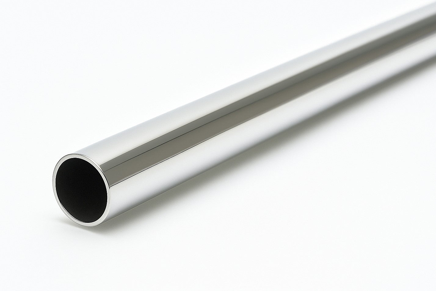 Stabistangen-Rohr Ø 19 mm Messing massiv in Chrom poliert glänzend, kürzbar, Bauteil des Sets