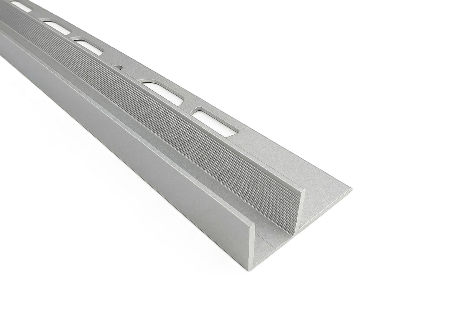 Alu-U-Winkelprofil mit Auflageschenkel für Fliesen – Für 8 oder 10 mm Glas – Typ PP-TGU1214