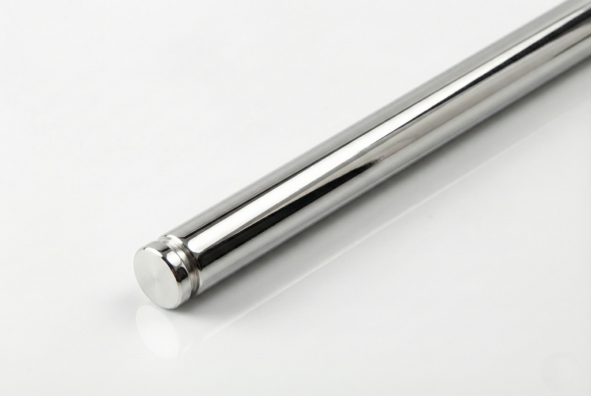 Stabistange-Set für Glasdusche – Glas-Wand, 19 mm Edelstahlrohr für Glasbohrung, Art.-Nr. TUBE