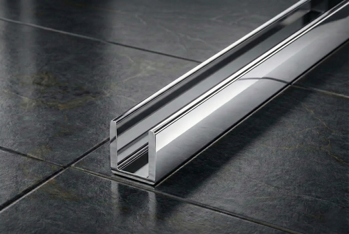 Alu U-Profil zur innenseitigen Silikonverklebung einer Glasscheibe, in 13 Farben, Art.Nr. SDCD3812