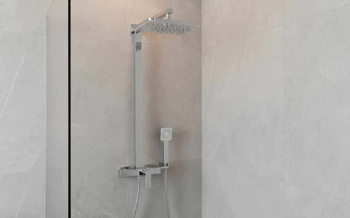 Vigour Kopfbrause V1 250 x 250 mm edge quadratisch verchromt – 1/2" – Art.Nr. V12KB2525E