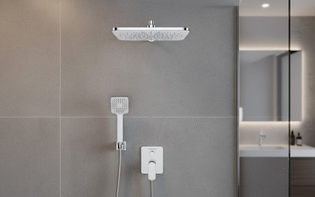 Vigour Kopfbrause V1 250 x 250 mm edge quadratisch verchromt – 1/2" – Art.Nr. V12KB2525E