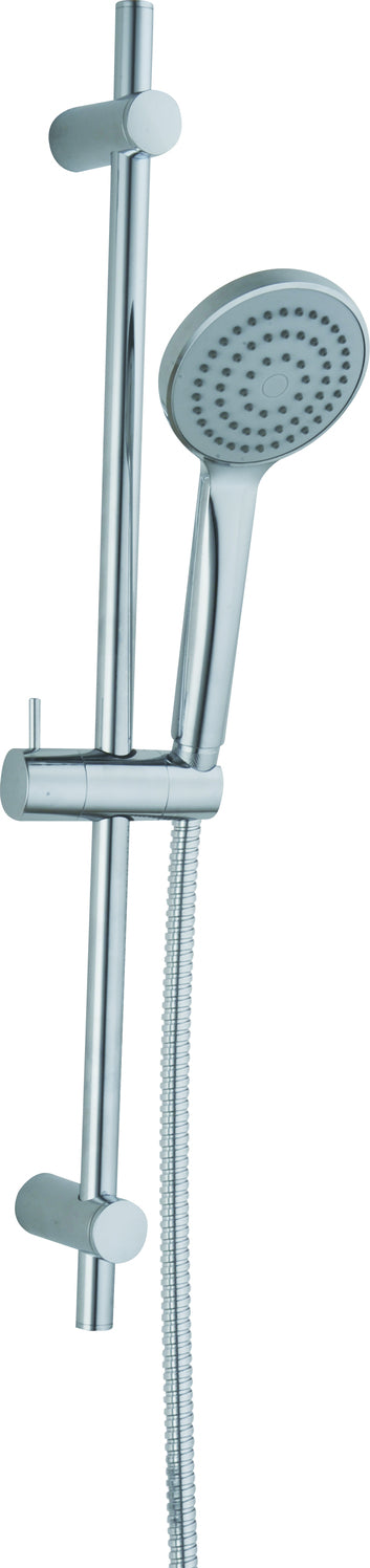Brausegarnitur mit Handbrause – 1 Strahlart, chrom, 600 mm Wandstange