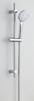 Brausegarnitur mit Handbrause – 3 Strahlarten, chrom, 600 mm Wandstange