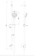 Brausegarnitur mit Handbrause – chrom, 1-strahlig, 900 mm Wandstange