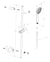 Brausegarnitur mit Handbrause – 3 Strahlarten, chrom, 900 mm Wandstange