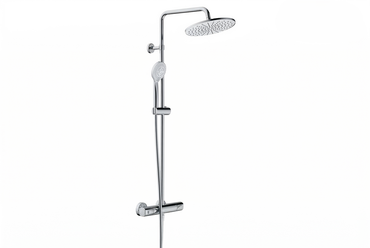 Clivia Safe-Tec Brausethermostat Chrom Aufputz | 38°C Verbrühschutz | Sicherheitsthermostat für Dusche