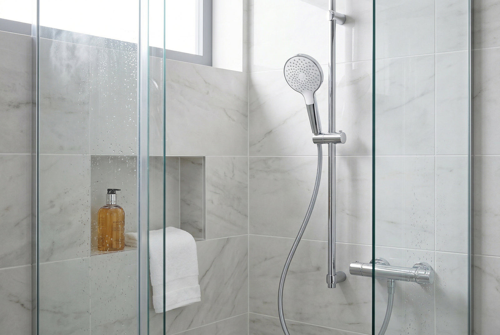 VIGOUR Handbrause individual V2 | 1-fach Regenstrahl | Ø 120 mm | Antikalk | Chrom