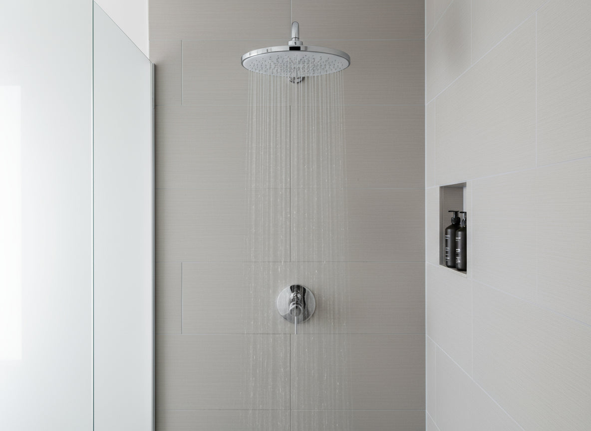 Vigour Kopfbrause V2 250 mm rund verchromt – Brausefläche weiß, 1/2" – Art.Nr. V22KB25R