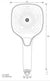 Handbrause mit 3 Strahlarten – verchromt, 130 mm, Softedge
