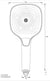 Handbrause mit 3 Strahlarten – schwarz matt, 130 mm, Softedge