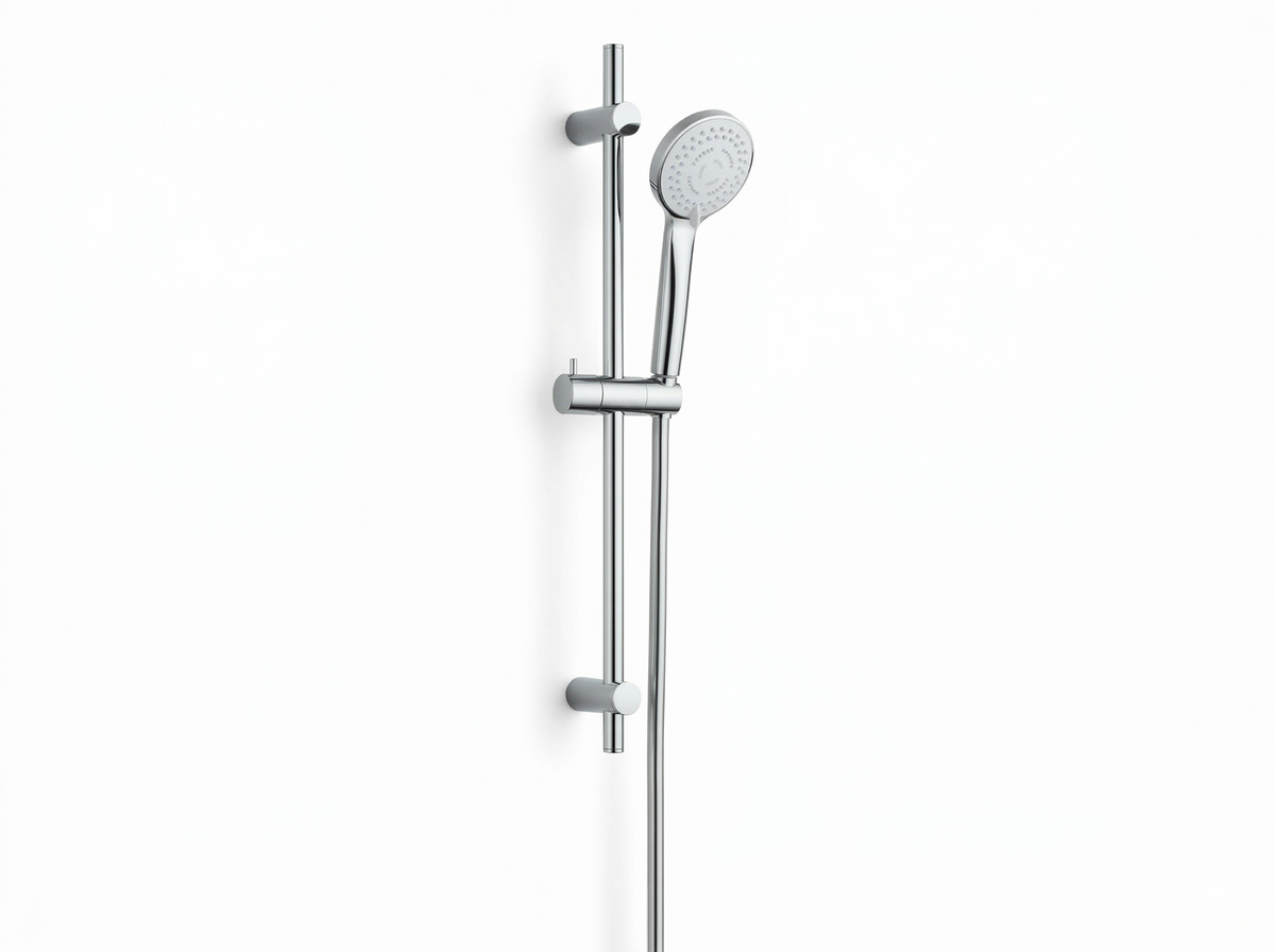 VIGOUR Brausegarnitur V1 | 60 cm Wandstange | 3 Strahlarten | Antikalk | Chrom