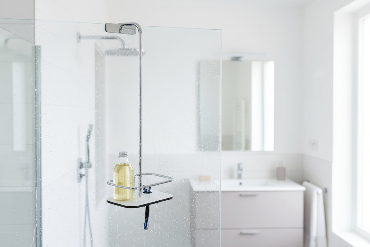 Vipa Duschablage mit innovativem Design, HPL, Glaswandmontage, 30950