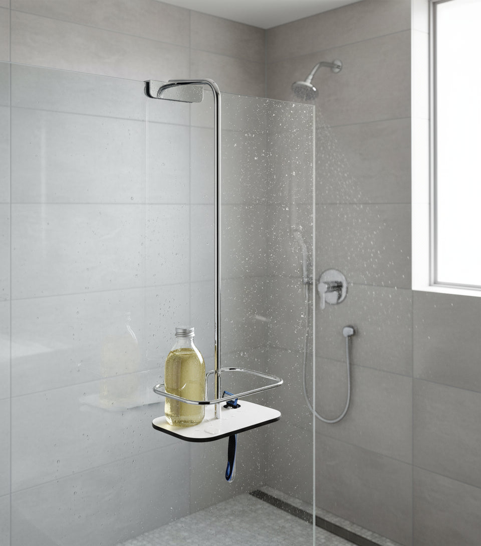 Vipa Duschablage mit innovativem Design, HPL, Glaswandmontage, 30950