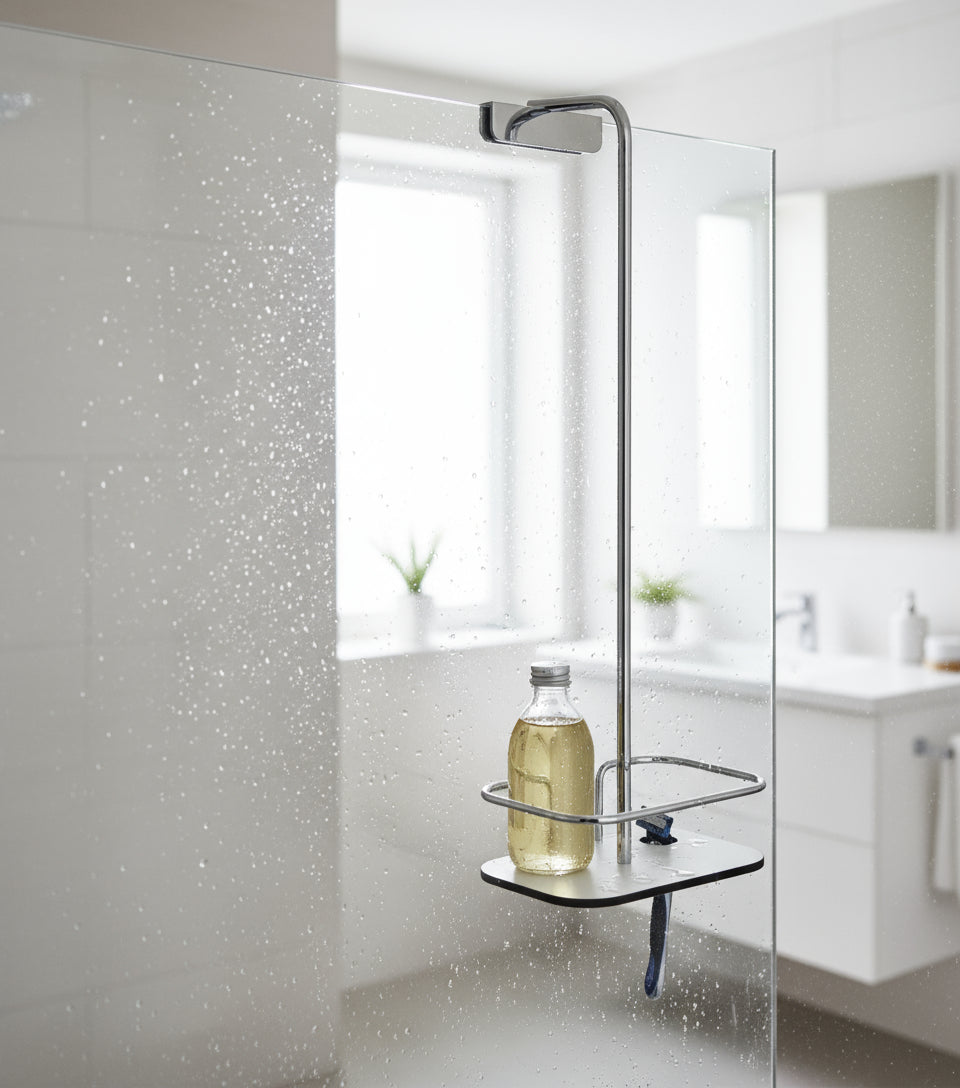 Vipa Duschablage mit innovativem Design, HPL, Glaswandmontage, 30950