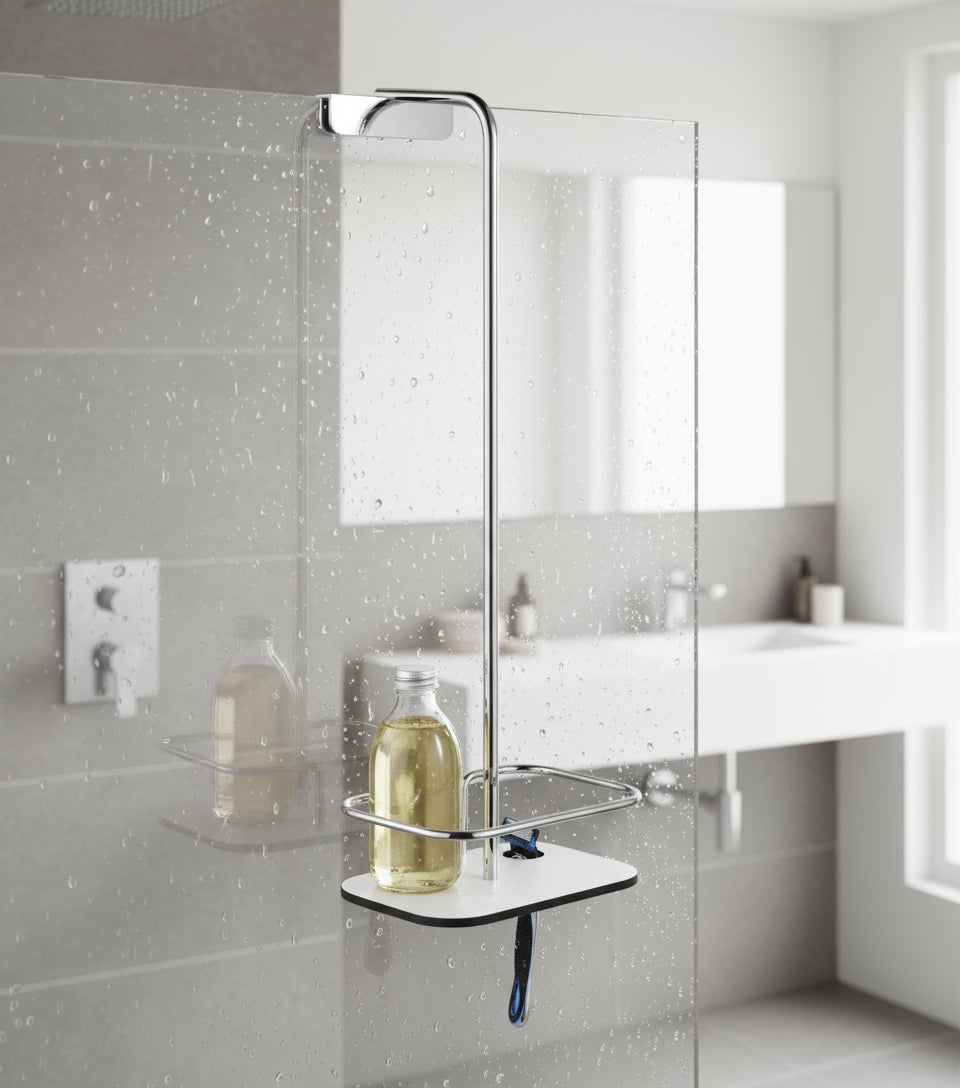 Vipa Duschablage mit innovativem Design, HPL, Glaswandmontage, 30950