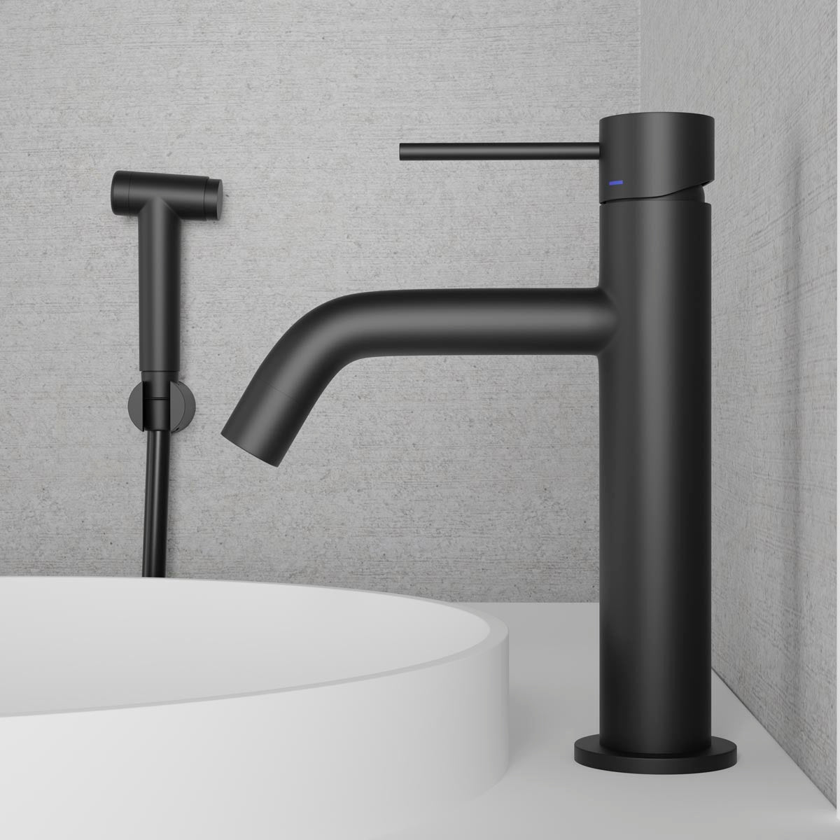 ScandTap Voyage Medium B Waschtischarmatur mit Bidet-Düse, Schwarz