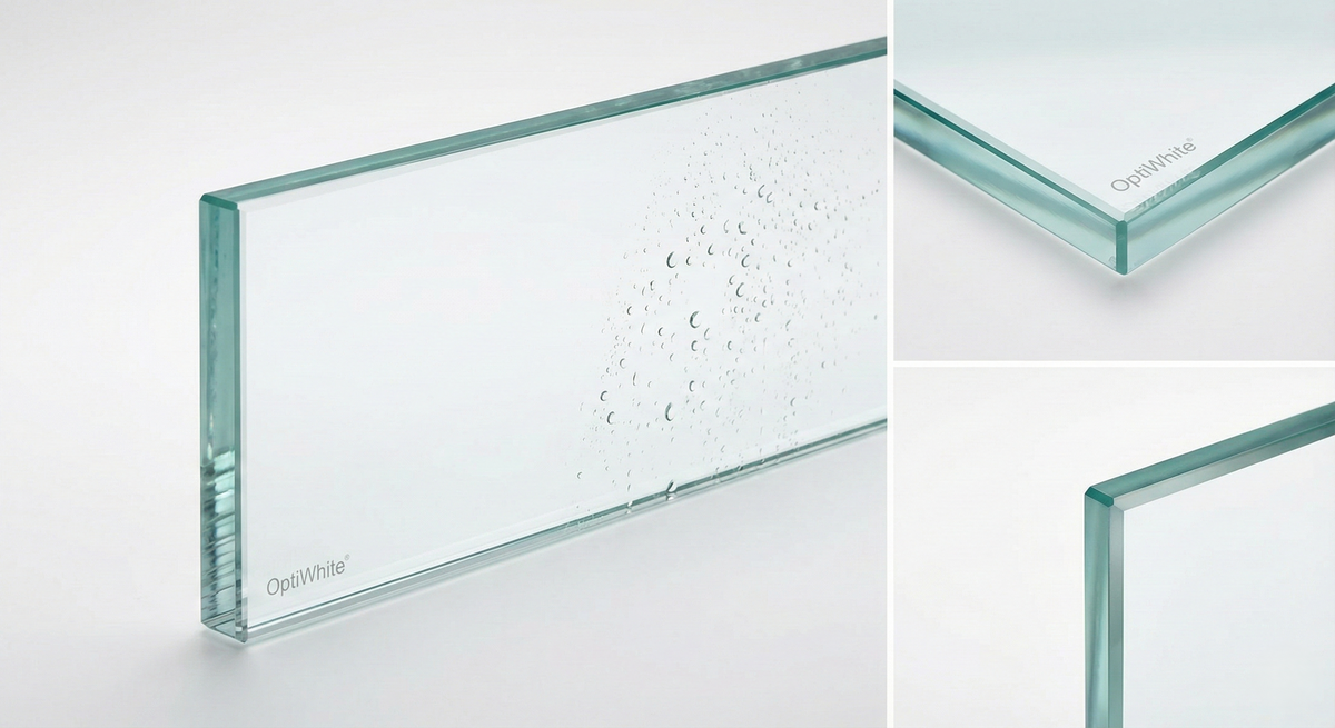 Mehrpreis für Weißglas (nahezu farbneutrales Glas ohne Grünstich)