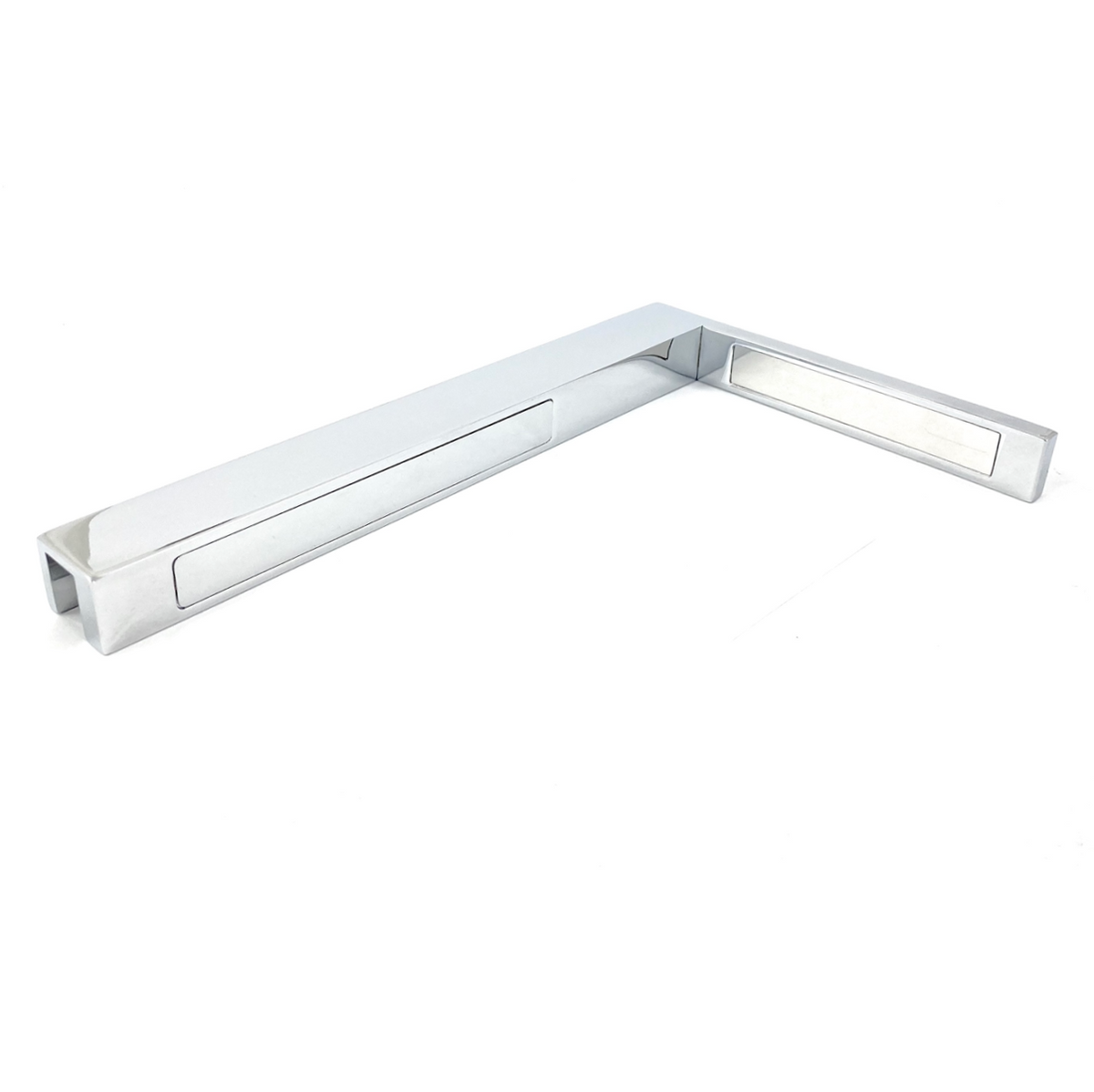 Glas-Wand 90° Winkelstabilisator für Duschabtrennungen ohne Glasbohrung, Chrom