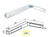 90° Stabilisierungswinkel 220 mm – für freistehende Glaswände ohne Glasbohrung