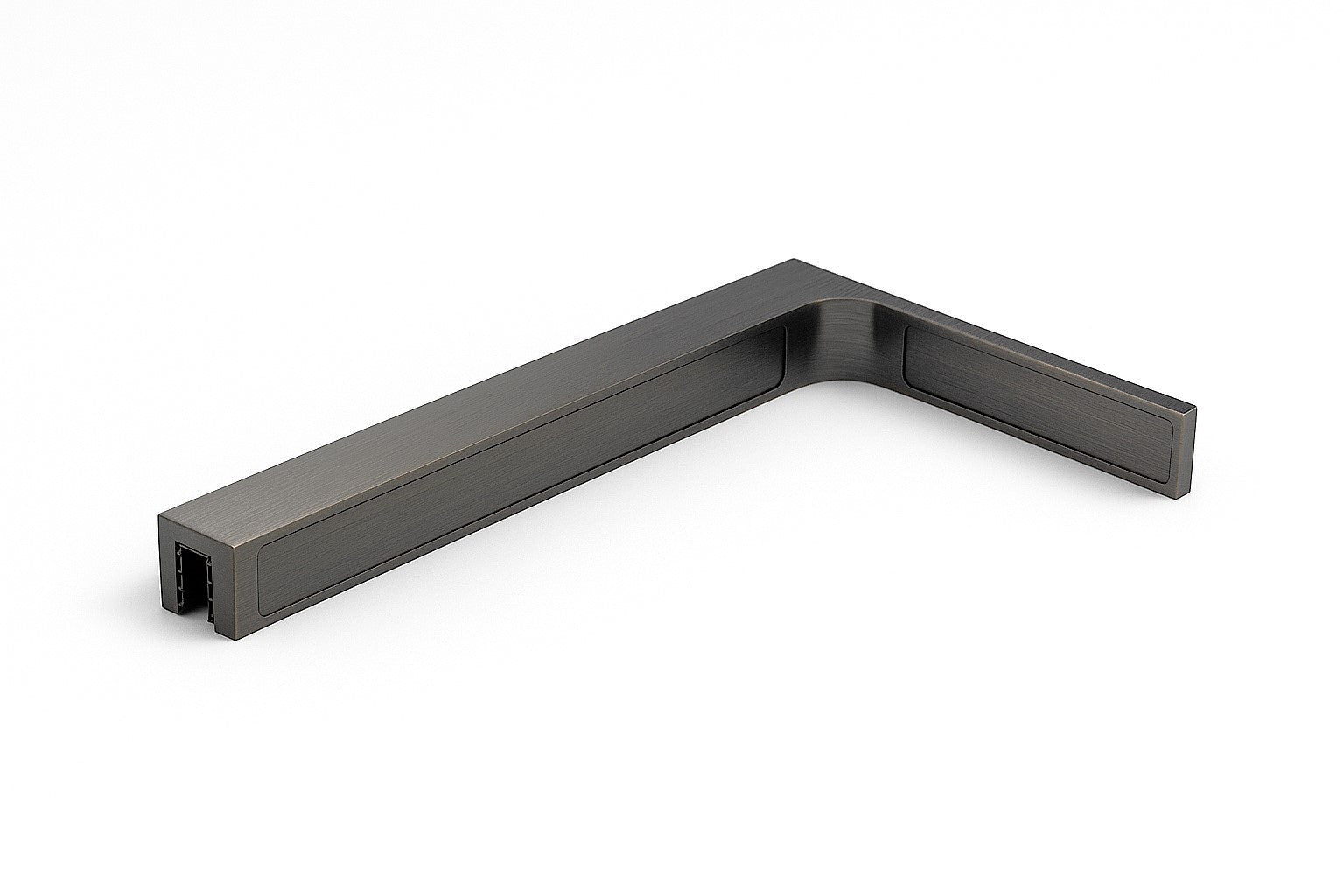 90° Stabilisierungswinkel 220 mm – für freistehende Glaswände ohne Glasbohrung, Graphit