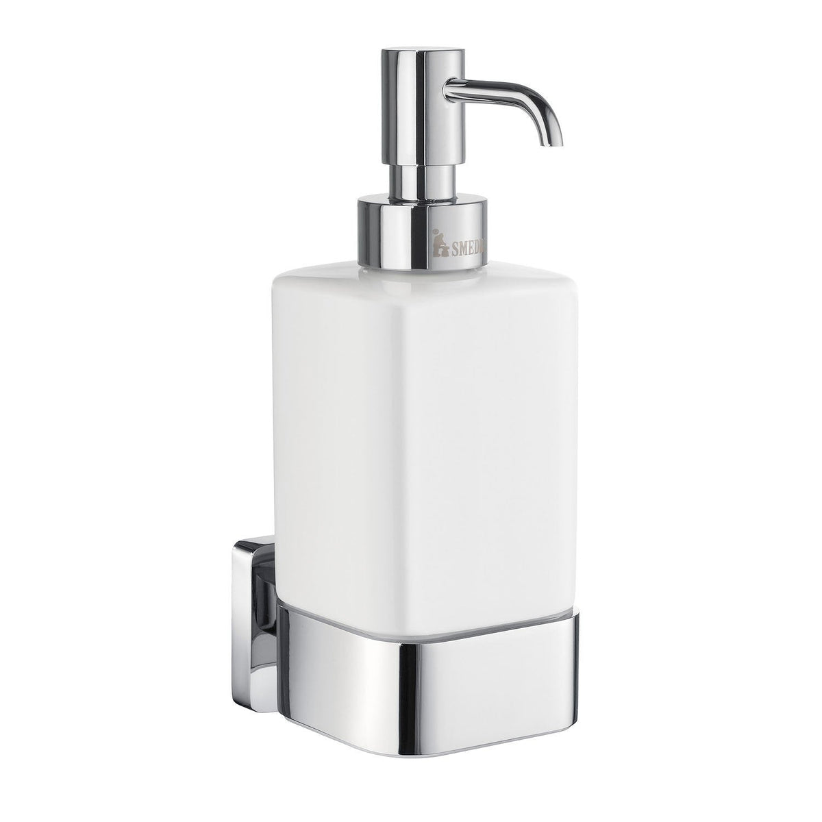 Smedbo ICE Seifenspender mit Porzellan-Behälter 350 ml Chrom poliert