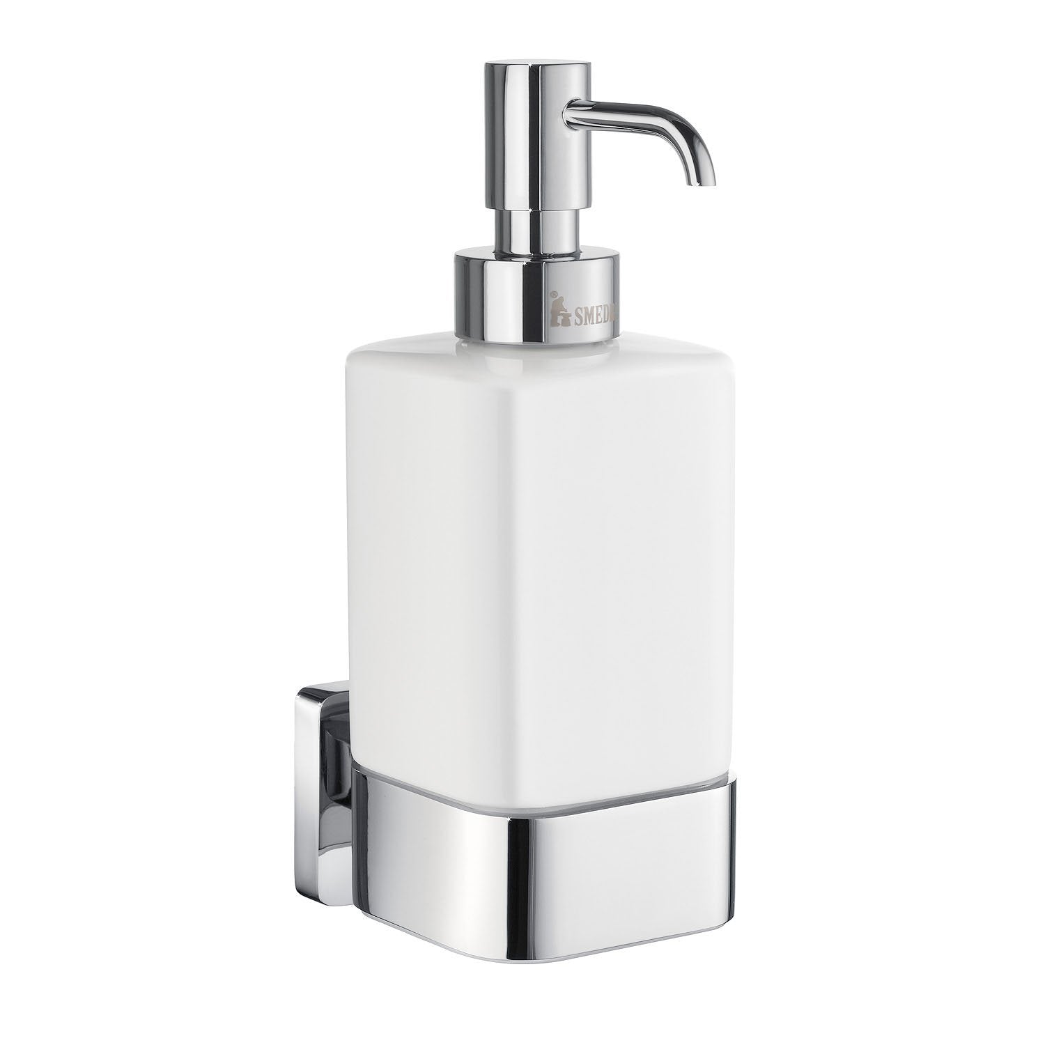 Smedbo ICE Seifenspender mit Porzellan-Behälter 350 ml Chrom poliert