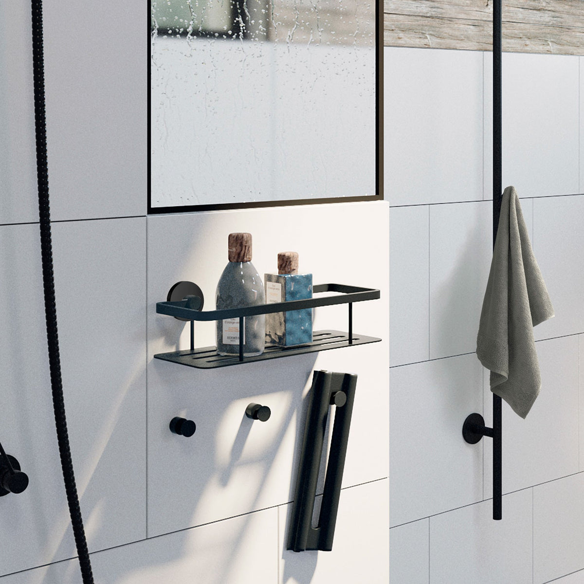 Smedbo XTRA Adapter zum Kleben Schwarz Lifestyle