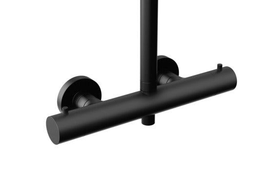 Vigour white V4 Thermostat-Duschsystem Safe-Tec, schwarz matt