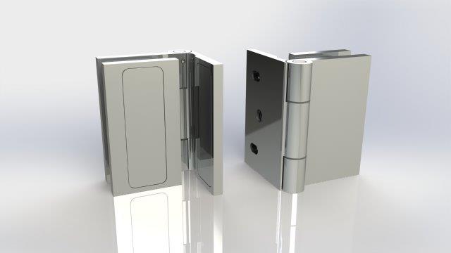 ALTEA Anschlag-Duschtürband 90° Glas-Wand in Chrom