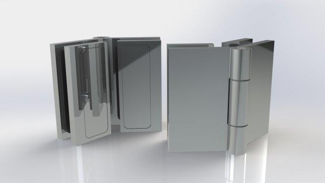 ALTEA Anschlag-Duschtürband 135° Glas-Glas in Chrom