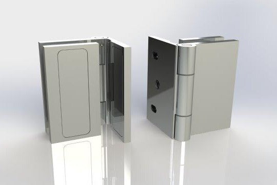 ALTEA Anschlag-Duschtürband 90° Glas-Wand in Chrom