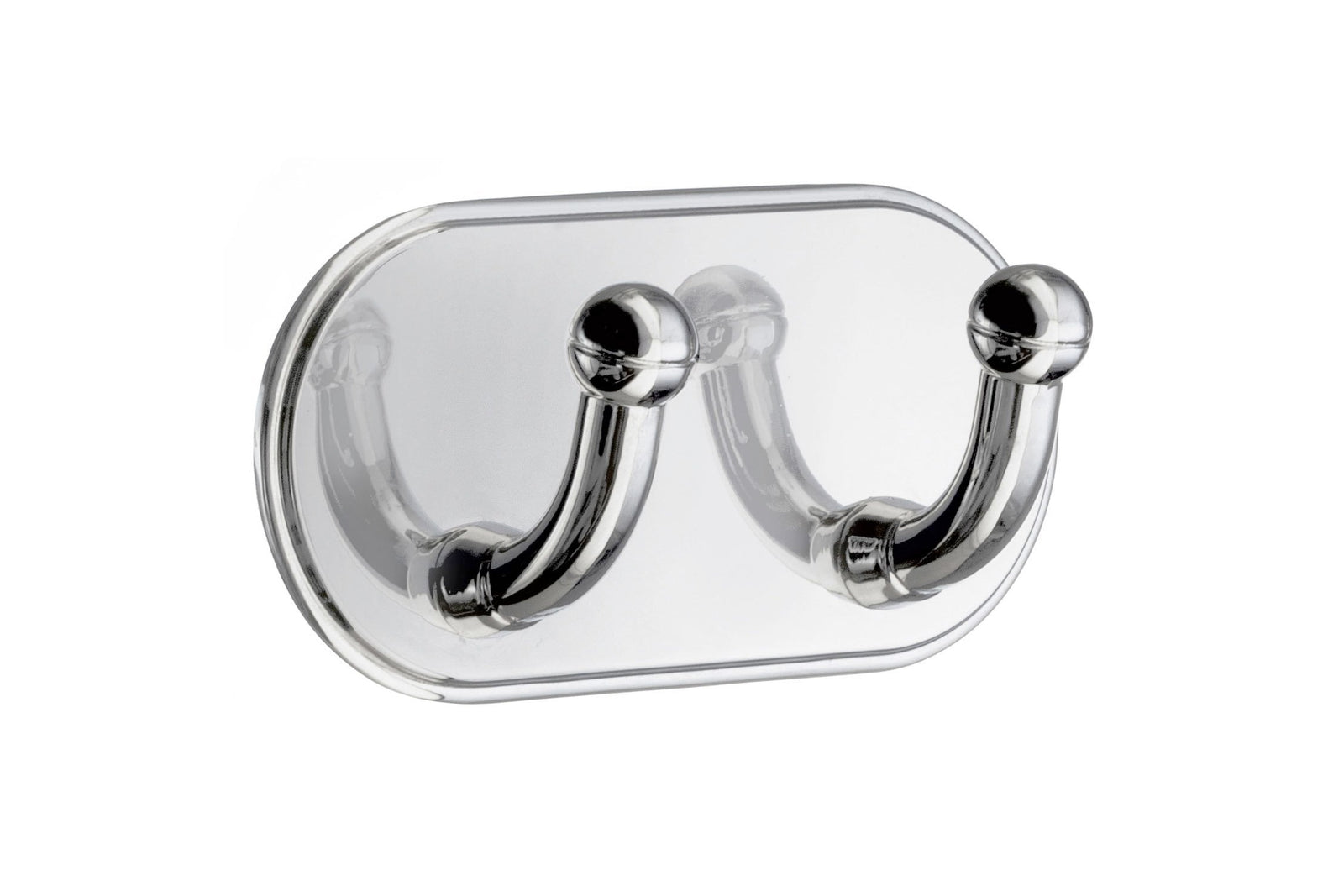 Selbstklebender Design-Doppelhaken, Chrom poliert